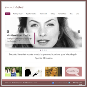 Wedding singer website design